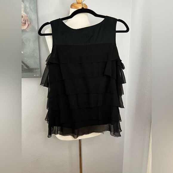 NWT Kas Designs raw hem ruffle top size small - Picture 2 of 7